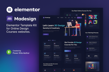 Madesign – Online Design Courses Elementor Template Kit download