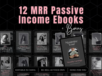 "MRR Passive Income eBook Bundle – PLR & Master Resell Rights Included | Monetize Instantly with Editable eBooks"
