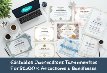 Editable Certificates Template Bundle – Professional CERTIFICATES in PDF, JPG, CDR