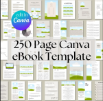 "250-Page Canva eBook & Course Workbook Template – Create Stunning Digital Books Easily"