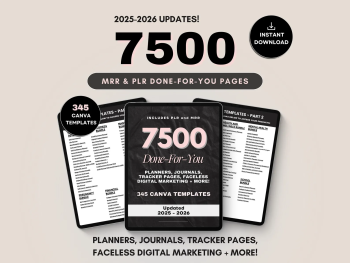 ✨ 7500+ DFY Canva Templates Mega Bundle | PLR & MRR | 2025–2026 Digital Product Kit